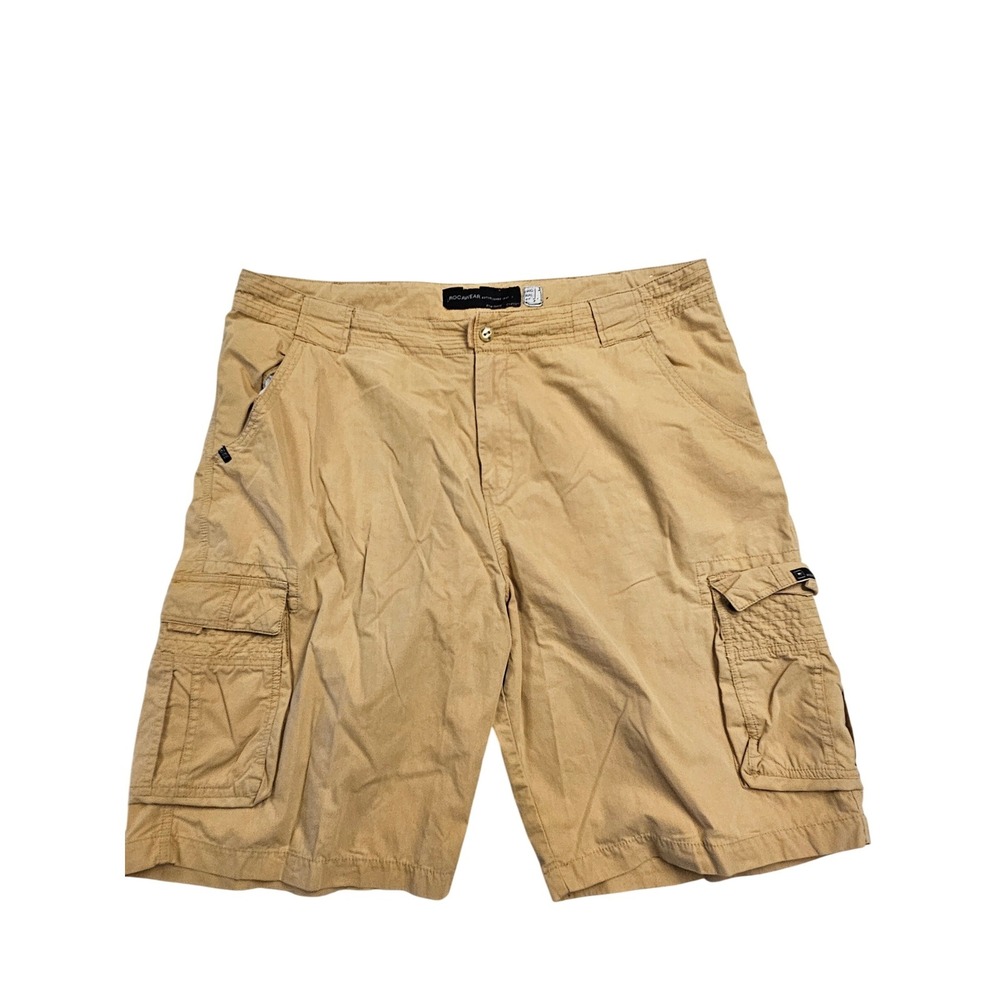 Rocawear Mens Original Fit Cargo Shorts Tan Khaki Multi Pocket 020RW-031668 44